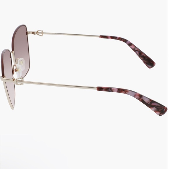 $199!Longchamp Light Brown Gradient Square Ladies Sunglasses LO153S 737 59 NEW! - Picture 2 of 7